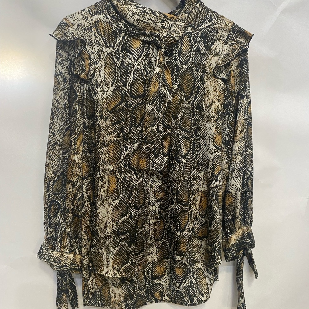 Snakeskin Print Women's Top